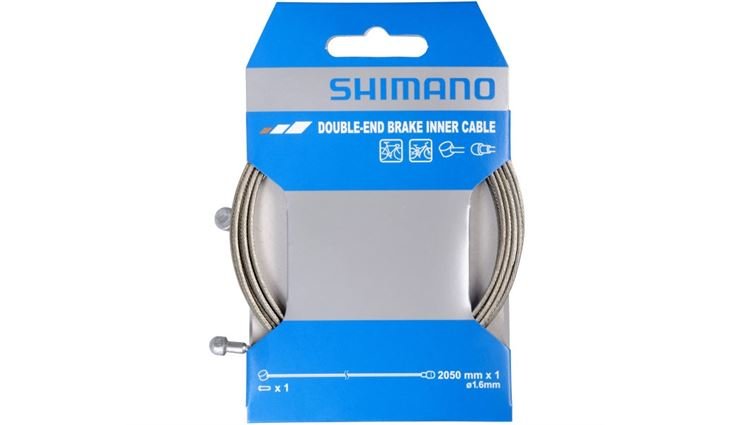 SHIMANO Bremskabel-Set Stahl MTB/Road 2050mm W-End