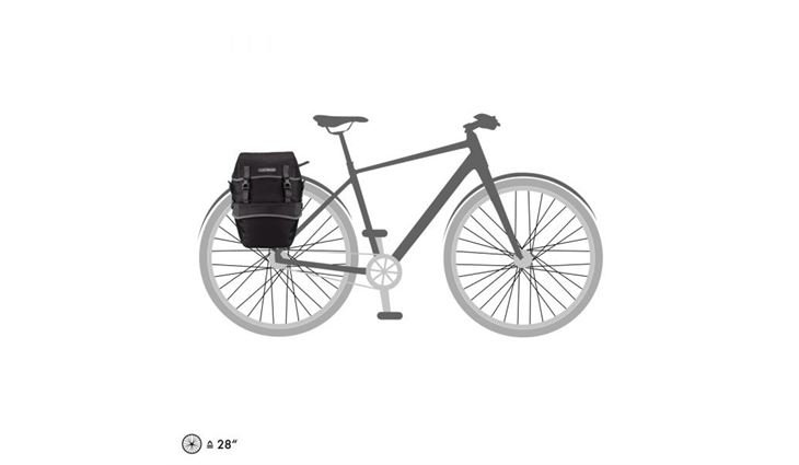 ORTLIEB Bike-Packer Plus, granite - black, 42 L, PS36C