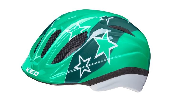 KED Helm Meggy II Trend Green Stars SM 49-55 cm