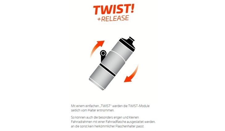 Fidlock Twist single bottle 450 ml ohne Halter smoke